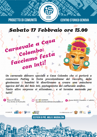 Festeggia il carnevale a casa colombo e immergiti nella cultura delle civiltà precolombiane!